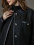 Blouson Plain Hiver Urbain Polyester Faire la navette Manches Longues Régulier x-ligne Régulier pour Femmes