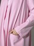 Cardigans Femmes Plain Printemps / Automne Urbain Polyester Aucune élasticité Quotidien Manches Longues Droit Régulier