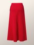 Jupes Femmes Plain Printemps / Automne Urbain Polyester Aucune élasticité Quotidien Ample Maxi Ligne X