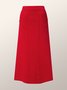 Jupes Femmes Plain Printemps / Automne Urbain Polyester Aucune élasticité Quotidien Ample Maxi Ligne X