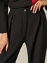 Pantalon long urbain à coupe régulière et à blocs de couleurs pour femmes