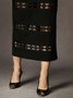 Robes Plain Printemps / Automne Élégant Taille Haute Micro-élasticité Coupe Régulière l'Encolure Bateau Régulier Non pour Femmes