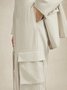 Cargo Pantalons Plain Printemps / Automne Urbain Naturel Quotidien Coupe Régulière Long Régulier Poche Couture pour Femmes