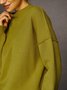 Pulls Femmes Plain Printemps / Automne Urbain Viscose Aucune élasticité Ample Manches Longues Régulier Régulier