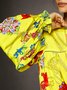 Chemisiers1 Femmes Printemps / Automne Élégant Aléatoire Imprimé Aucune élasticité Manches Longues Col Rond Tencel Fibre Régulier Régulier