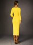Robes Pulls Plain Automne Urbain Viscose Aucune élasticité Quotidien Collant Régulier Non pour Femmes