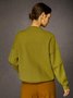 Pulls Femmes Plain Printemps / Automne Urbain Viscose Aucune élasticité Ample Manches Longues Régulier Régulier