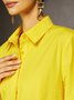 Robes Décontracté Plain Été Coton Manche Ballon Naturel Aucune élasticité Maxi Droit pour Femmes