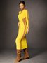 Robes Pulls Plain Automne Urbain Viscose Aucune élasticité Quotidien Collant Régulier Non pour Femmes