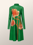 Robes Femmes Décontracté Floral Été Polyester Imprimé Micro-élasticité Ample Régulier Non