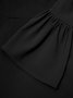 Robes Plain Printemps / Automne Élégant Plissé Serré Faire la navette Mi-longue Manches trois quarts À Épaules Dénudées pour Femmes