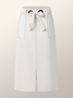 Jupes Décontracté Plain Été Polyester Quotidien Mi-longue Taille Moyenne Trapèze Régulier pour Femmes