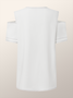 Chemisiers1 Plain Été Urbain Polyester Quotidien Coupe Régulière Manches Courtes Régulier Régulier pour Femmes