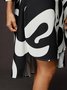 Robes Automne Chevron Vacances Naturel Quotidien Midi Bouton Manches longues Régulier pour Femme