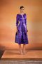 Robes Femmes Floral Printemps / Automne Élégant Micro-élasticité Coupe Régulière Mi-longue Manches trois quarts Entaillé Non Ceinture