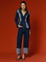 Jeans Plain Printemps / Automne Urbain Micro-élasticité Faire la navette Pantalon droit Long Droit Régulier pour Femmes