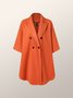 Blouson Femmes Plain Hiver Élégant Polyester Aucune élasticité Quotidien Demi Manche à Col Revers Régulier