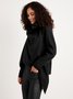 Manches Longues Punk Plain Quotidien Manteau de Tranchée de Tranchée