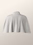 Autre Manteau Plain Hiver Élégant Polyester Col Montant Aucune élasticité Quotidien Demi Manche A-ligne pour Femmes