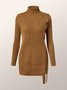 Pull Plain Automne Urbain Acrylique Ample Col Roulé Régulier Régulier Régulier Taille pour Femmes