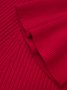 Robes Plain Hiver Élégant Acrylique Poids lourd à Haute Élasticité Coupe Régulière Manches Longues x-ligne pour Femmes