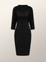 Robes Femmes Plain Automne Élégant Polyester Taille Haute Serré Mi-longue Régulier Jupe hanche
