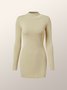 Pull Femme Plaine Simple L'automne Polyester Col Montant Regular Fit Regular H-Line Regular