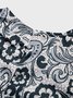 Blouse Floral Automne Élégant Polyester Aucune élasticité Ample Manches 3/4 Régulier Régulier pour Femmes