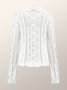 Pull Manteau Décontracté Plain Hiver Col croisé Naturel Quotidien Coupe Régulière Manches Longues Régulier pour Femmes