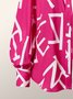 Blouse Femmes Lettres de texte Automne Urbain Polyester Micro-Élasticité Manches Longues Régulier H-ligne Col de Chemise