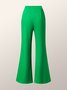 Mode Pantalon Plaine Automne Élé Polyester Fermeture Éclair Naturel 1 * Jupe-pantalon Bell-Bottompants H-Line pour Femme