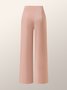 Mode Pantalons Plain Simple Automne Taille Haute Aucune élasticité Quotidien Coupe Régulière H-Ligne Régulier pour Femmes