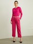 Pull Couleur unie Simple Automne Acrylique Quotidien Manches longues Normal Ligne en H Normal pour Femme