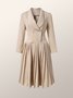 Robes Femmes Plain Automne Élégant Polyester Naturel Aucune élasticité Quotidien Coupe Régulière Régulier