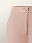 Mode Pantalons Plain Simple Automne Taille Haute Aucune élasticité Quotidien Coupe Régulière H-Ligne Régulier pour Femmes
