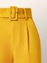 Mode Pantalons Femmes Plaine Automne Urbain Polyester Naturel Sans Élasticité Cheville Pantalon H-Line Régulier