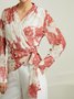 Chemisier Femme Abstrait L'automne Élé Polyester Sans élasticité Quotidien Regular Fit Manches Longues X-Line