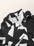 Robes Géométrique Décontracté Hiver Polyester Quotidien Ample 1 * robe Manches 3/4 Régulier pour Femmes