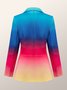 Blazer Femme Ombre L'automne Urbain Polyester Coupe Normale Col Revers Regular X-Line