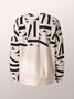 Sweat-shirts Décontracté Texte Lettres Automne Polyester Col en V Quotidien Manches longues Ligne H Régulier pour Femme