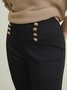 Leggings Femme Plaine Automne Urbain Polyester Taille Haute Quotidien Cheville Pantalon H-Line Regular