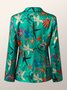 Blazer Femme Automne Urban Marine Life Naturel Pas d'élasticité Quotidien Manches longues Col à revers Autres
