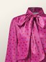 Blouse Femmes Géométrique Automne Élégant Satin Col Montant Non Élasticité Quotidien Régulier Régulier Taille