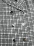 Pardessus Femmes Plaid Automne Urbain Polyester Quotidien Coupe Régulière Manches Longues Long Régulier