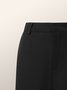 Mode Pantalons Plain Simple Automne Taille Haute Micro-élasticité Coupe Régulière Faire la navette Long Droit pour Femmes