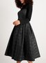 Robes Femmes Plain Automne Élégant Polyester Fête Coupe Régulière Mi-longue Ligne X Régulier