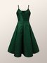 Mariage Robe & Fête Robe Plain Printemps Élégant Polyester Taille Haute Aucune élasticité Quotidien Mi-longue 1 * robe pour Femmes