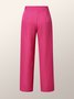 Mode Pantalons Femmes Plaine Automne Urbain Zipper Naturel Aucune élasticité Regular Fit Long H-Line