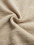 Robes Plain Hiver Élégant Naturel Poids lourd Micro-Élasticité Quotidien Ample Col Roulé pour Femmes