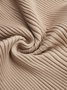 Pull Plain Simple Automne Poids lourd Ample Mancheron Régulier H-Ligne Élasticité moyenne pour Femmes